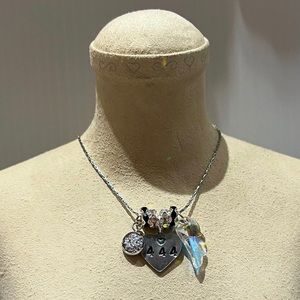 NWT! Made To Order 444 Silver Angel Number Heart Necklace.